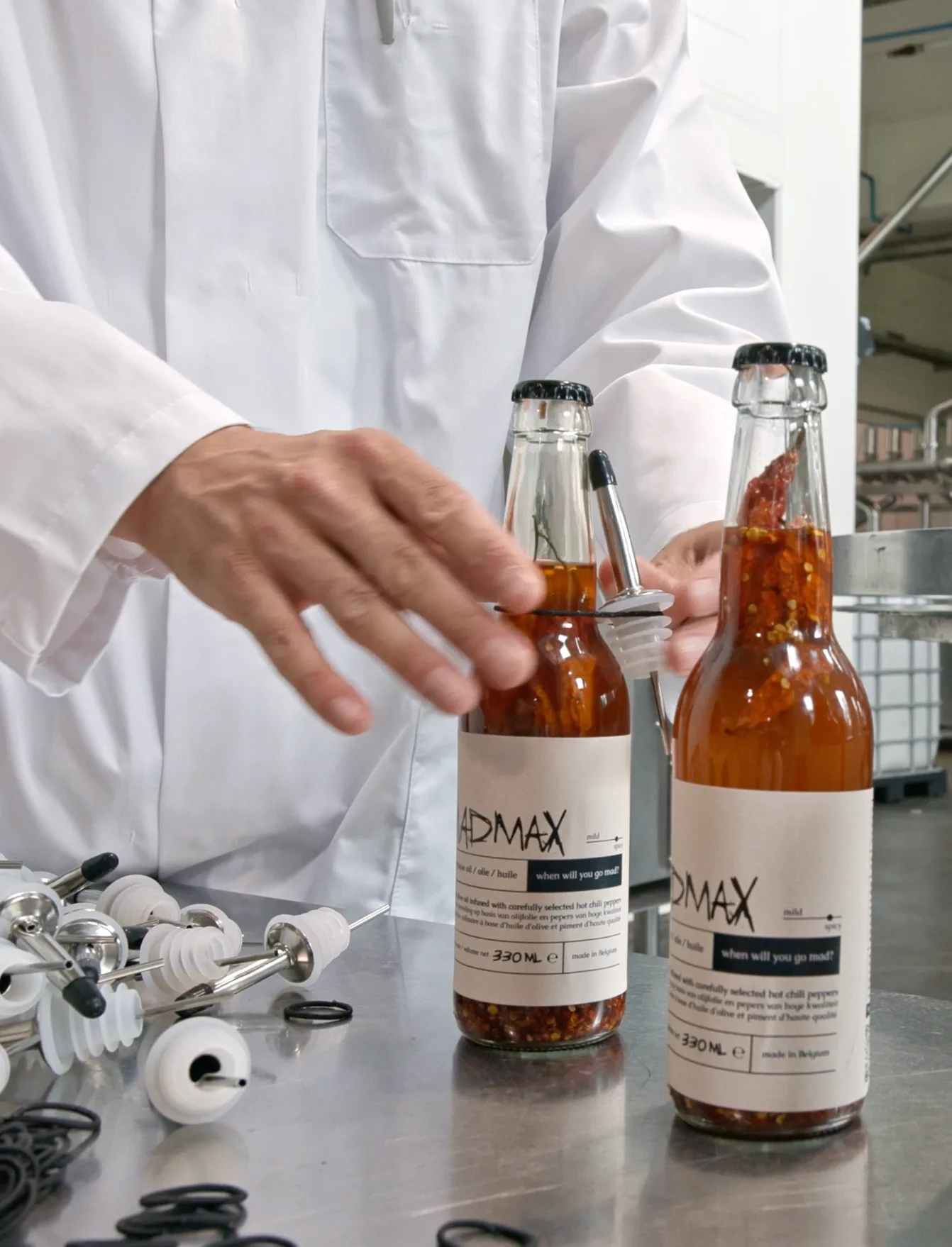 Madmax bottles resting in the production facility after bottling